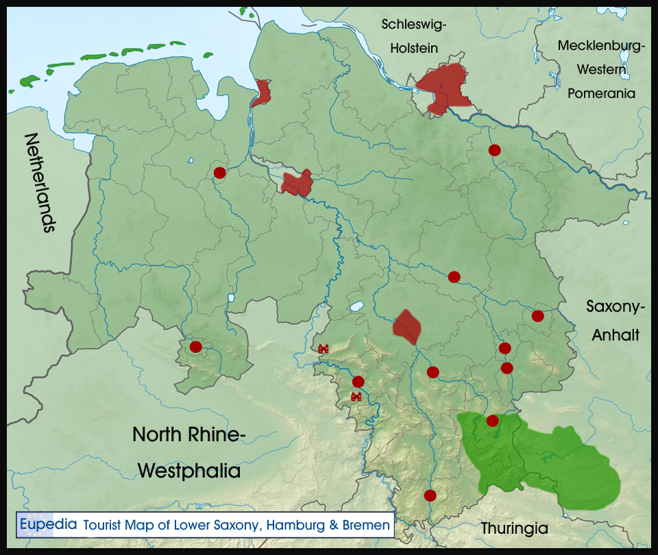 Tourist map of Lower Saxony