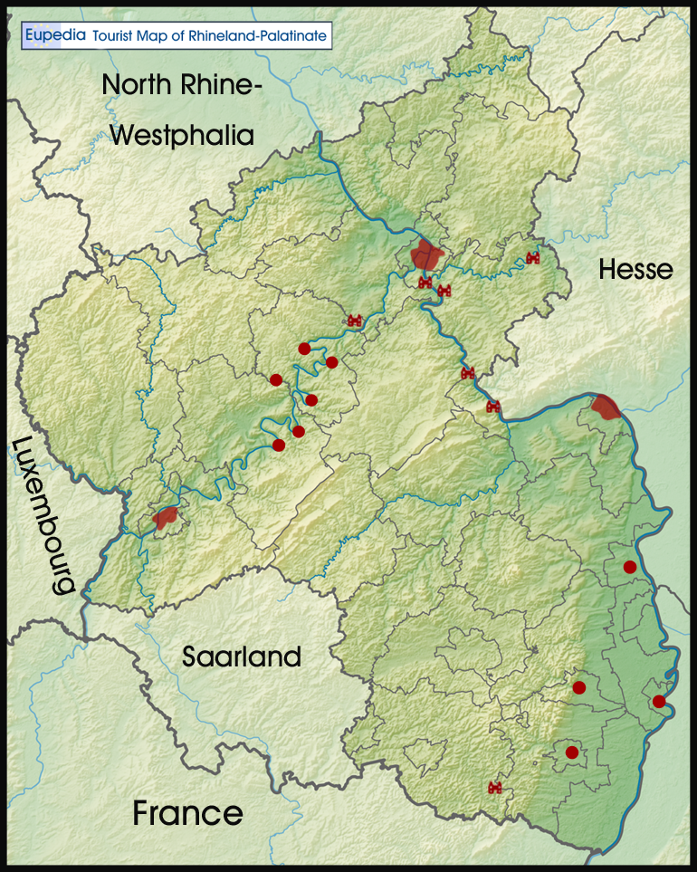 Tourist map of Rhineland-Palatinate